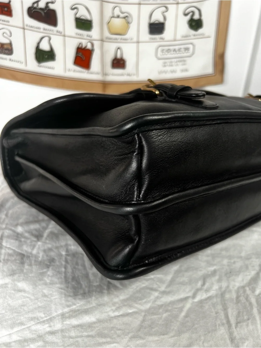 VTG Coach Black Leather Lexington Briefcase 8006 Made in USA with Paperwork